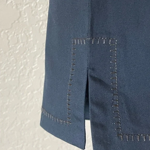 Eddie Bauer Women Casual Dress Pants Navy Blue Size 10P Stretch w/ Ankle Slits - Picture 6 of 10